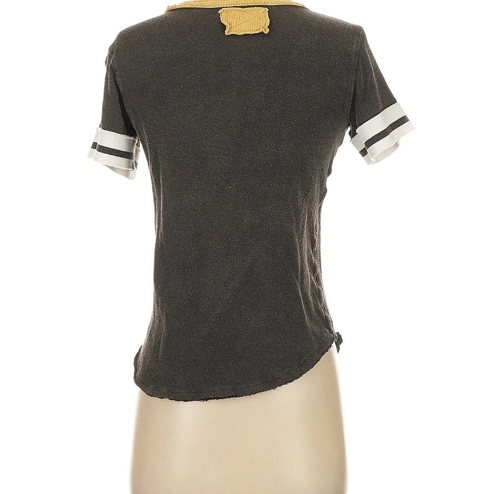 We The Free Dark Gray Tee with Yellow Trim - Picture 2 of 5